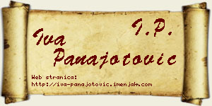 Iva Panajotović vizit kartica